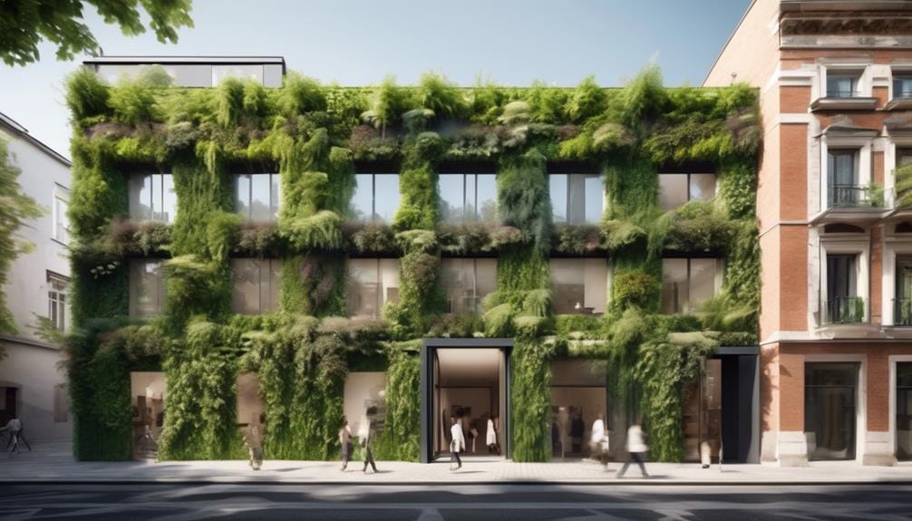 green wall system in facade redesign